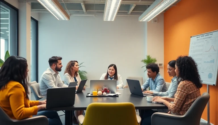 Strategize on Mass Tort Marketing with a diverse team in a modern office setting.
