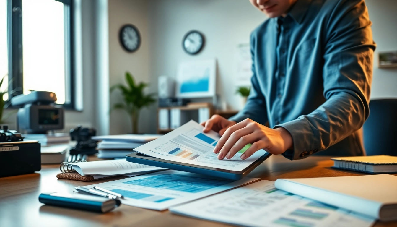 Conducting Fixed Assets Verification with diligence in a modern office environment featuring tools and documentation.