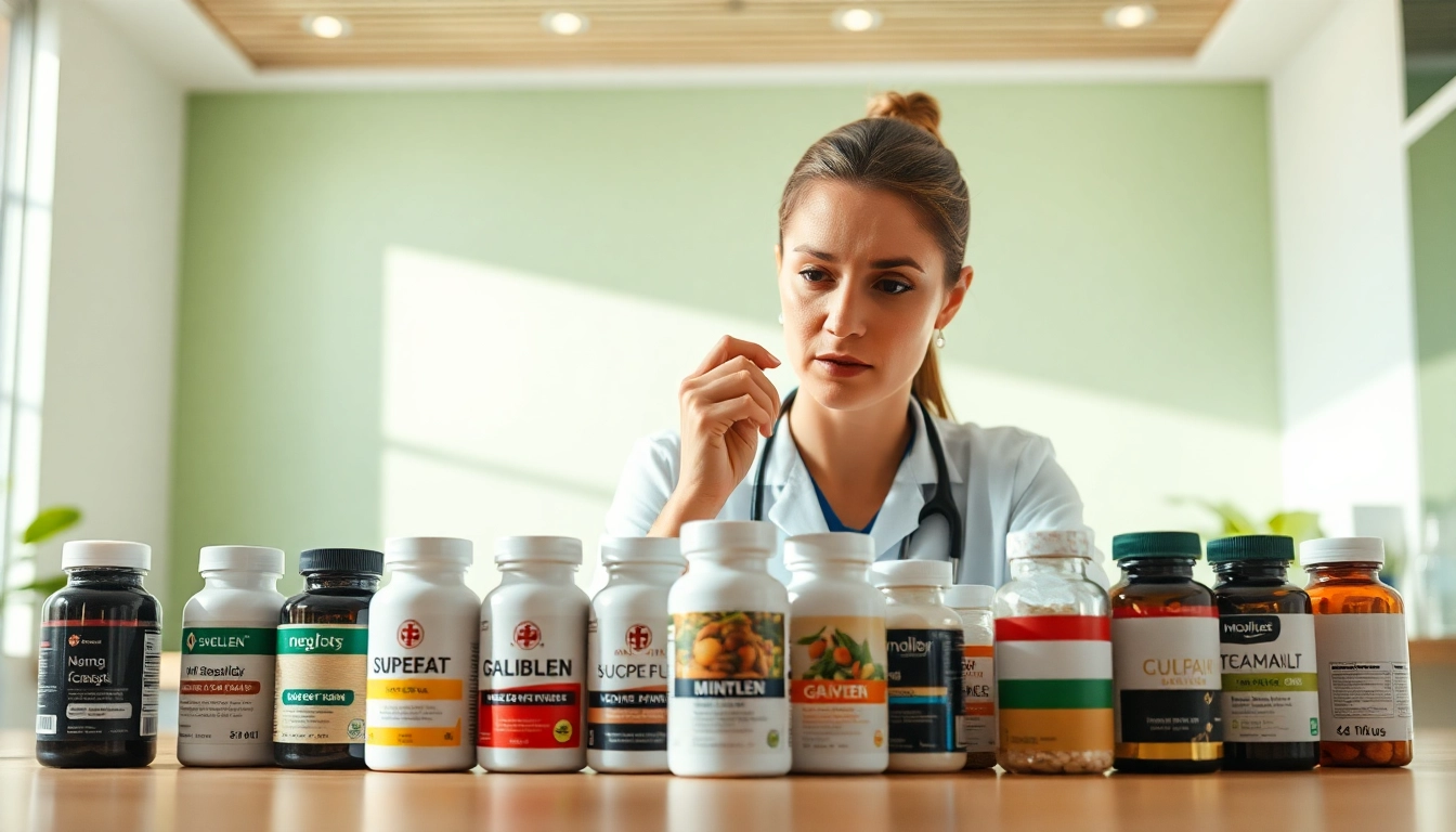 Nutritionist evaluating what to look for in a weight loss supplement amid a clean, modern clinic.